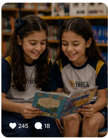 Alunas do Ensino Fundamental 1 do Colégio Tecla